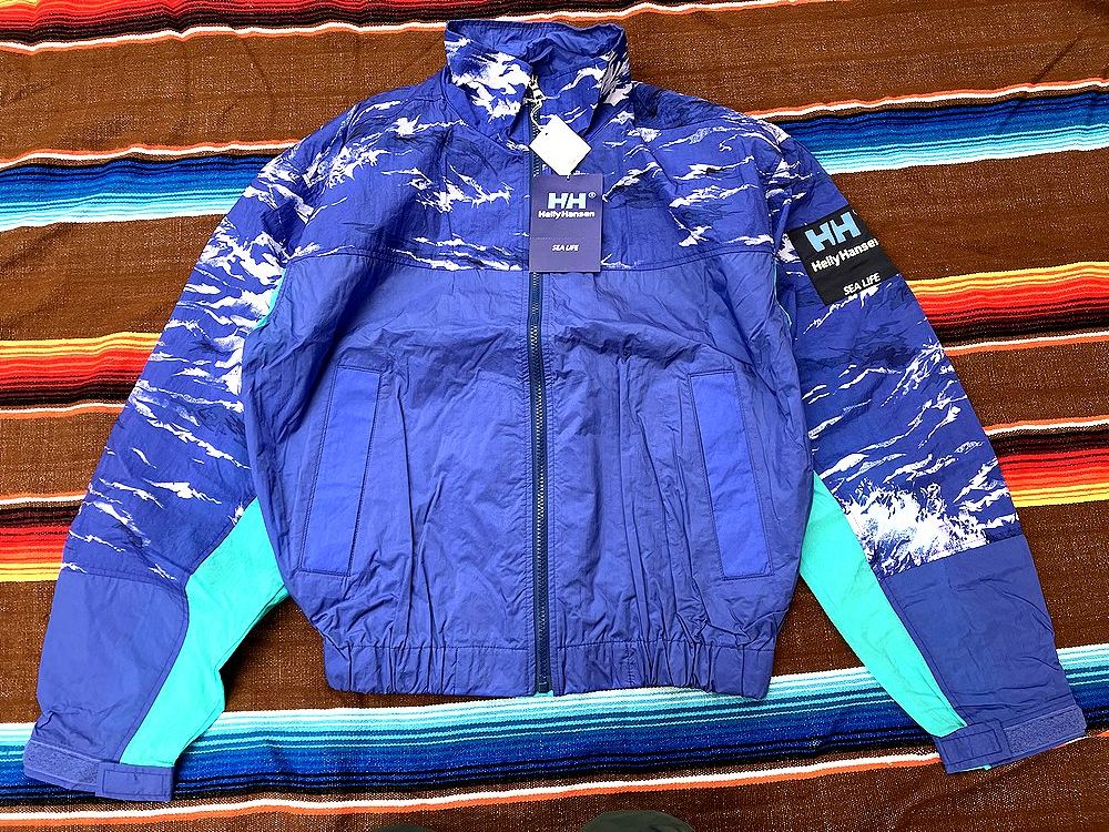 ◇HELLY HANSEN ヘリーハンセン　デッドストック　ナイロン　ジャケット　サイズ L　柄物◇　ビンテージ 80s 90s ウインドブレーカー _画像1