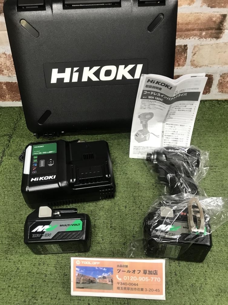 006未使用品HiKOKI ハイコーキ コードレスインパクトドライバ WH18DC 2XPB