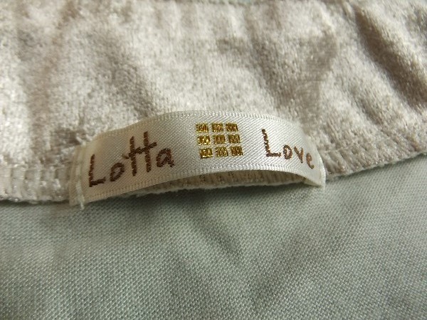 ◎Lotta Love 七分袖カットソーチュニック ベロア使いカットソー カットソーチュニック チュニック ベージュ色 レディース Ｍサイズ_画像7