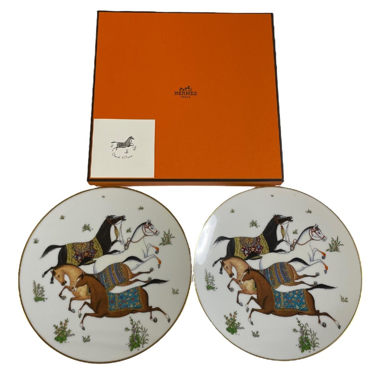 ☆ HERMES エルメス Cheval dOrient シュヴァルドリアン プレート 21.5
