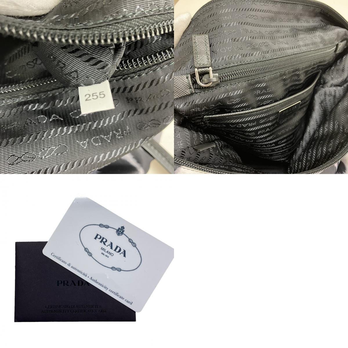 PRADA プラダ 2WAYショルダートートバッグ ナイロン ブラックx PRADA プラダ 2WAYショルダートートバッグ ナイロン ブラックx