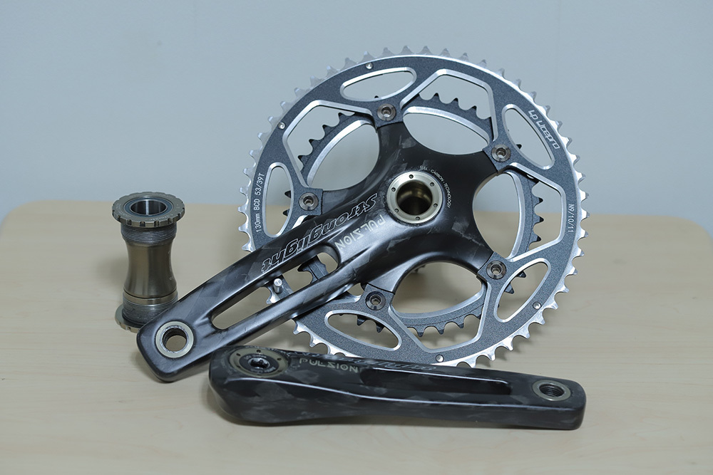 超軽量 STRONGLIGHT PULSION CARBON CRANK 170×52/39T ストロングライト カーボンクランク プルション