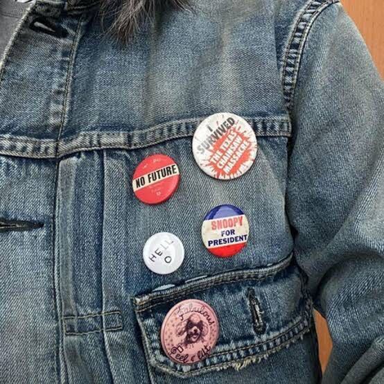 藤原ヒロシ愛用|ヴィンテージ スヌーピー for President缶バッジ 1950