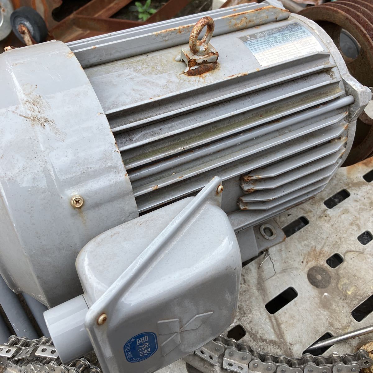 MITSUBISHI 三菱 SUPERLINE 10馬力 4P モーター SF-JR 7.5kw 三相200v