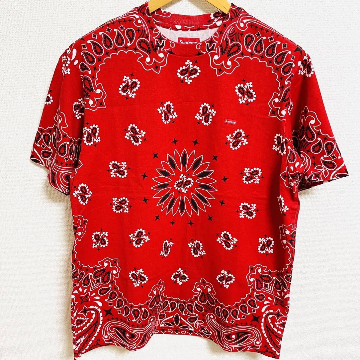 Supreme Small Box Logo Tee Red Bandana M ss 年 赤 レッド