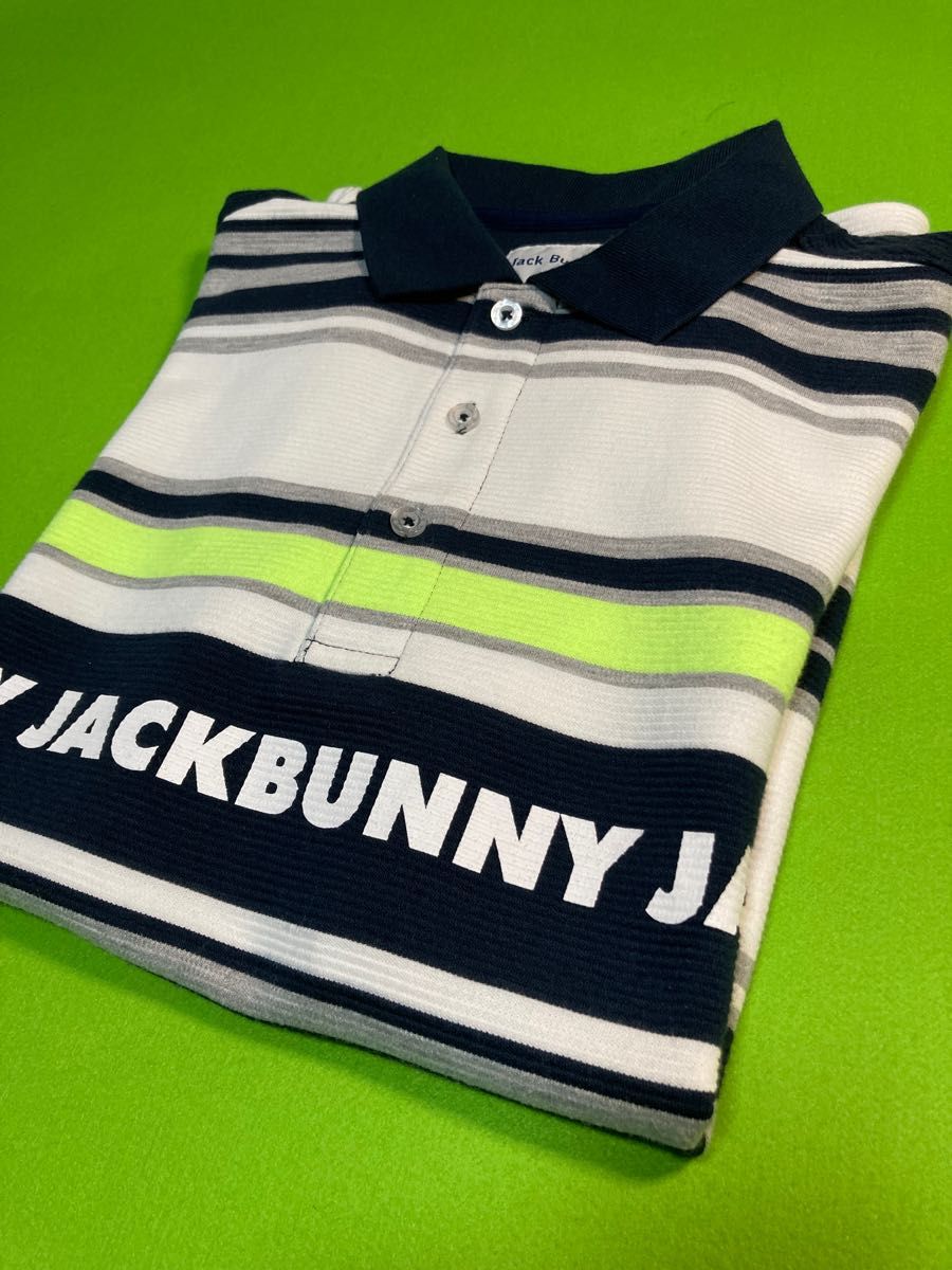 ジャックバニー Jack Bunny!!  by PEARLY GATES パネルボーダー 半袖ポロシャツ