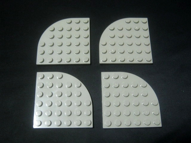 凸レゴ凸　%6003　6x6扇型プレート（旧灰）　4個_画像1