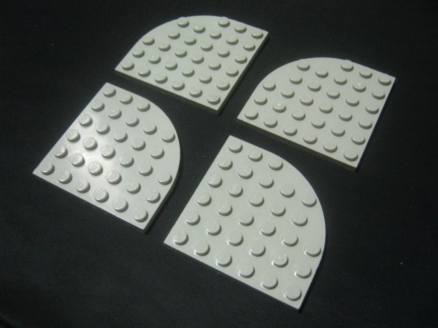 凸レゴ凸　%6003　6x6扇型プレート（旧灰）　4個_画像2