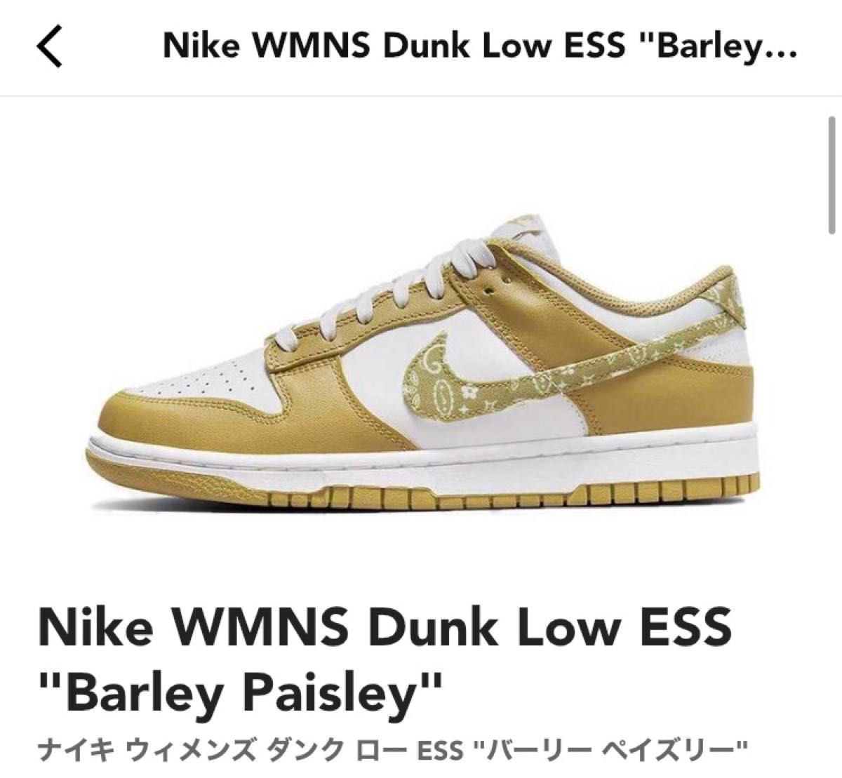 新品 W24cm Nike WMNS Dunk Low ESS Barley Paisley ナイキ ダンク バーリー ペイズリー