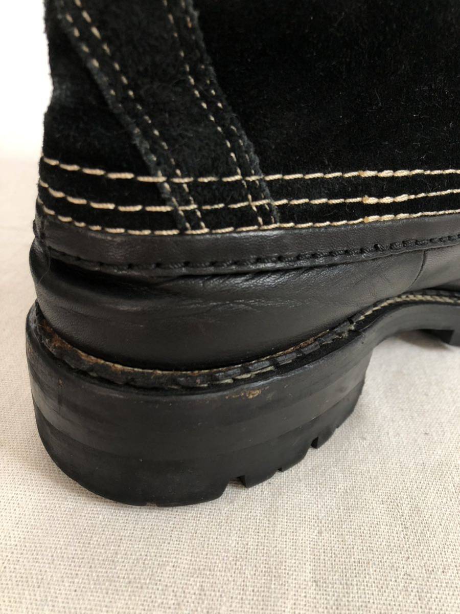 N.HOOLYWOOD bean boots / 9 1/2 black suede leather is ikatto shoes shoes A3-03006-0 sale