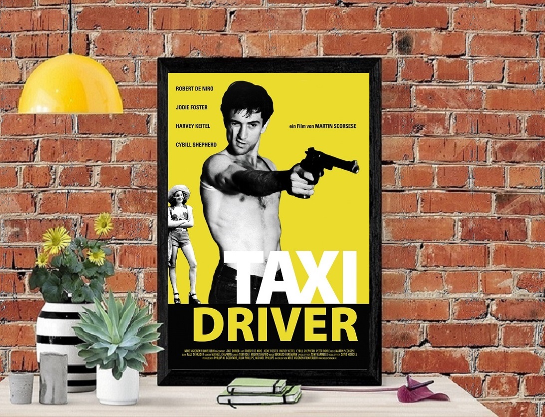 タクシードライバー 映画ポスター US版 黒フレーム付き A3サイズ mi2_画像4