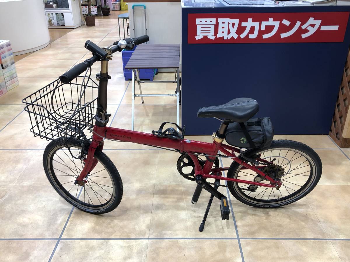 □DAHON Speed P8 20インチ「折り畳み自転車(赤) 8段変速付き 品□
