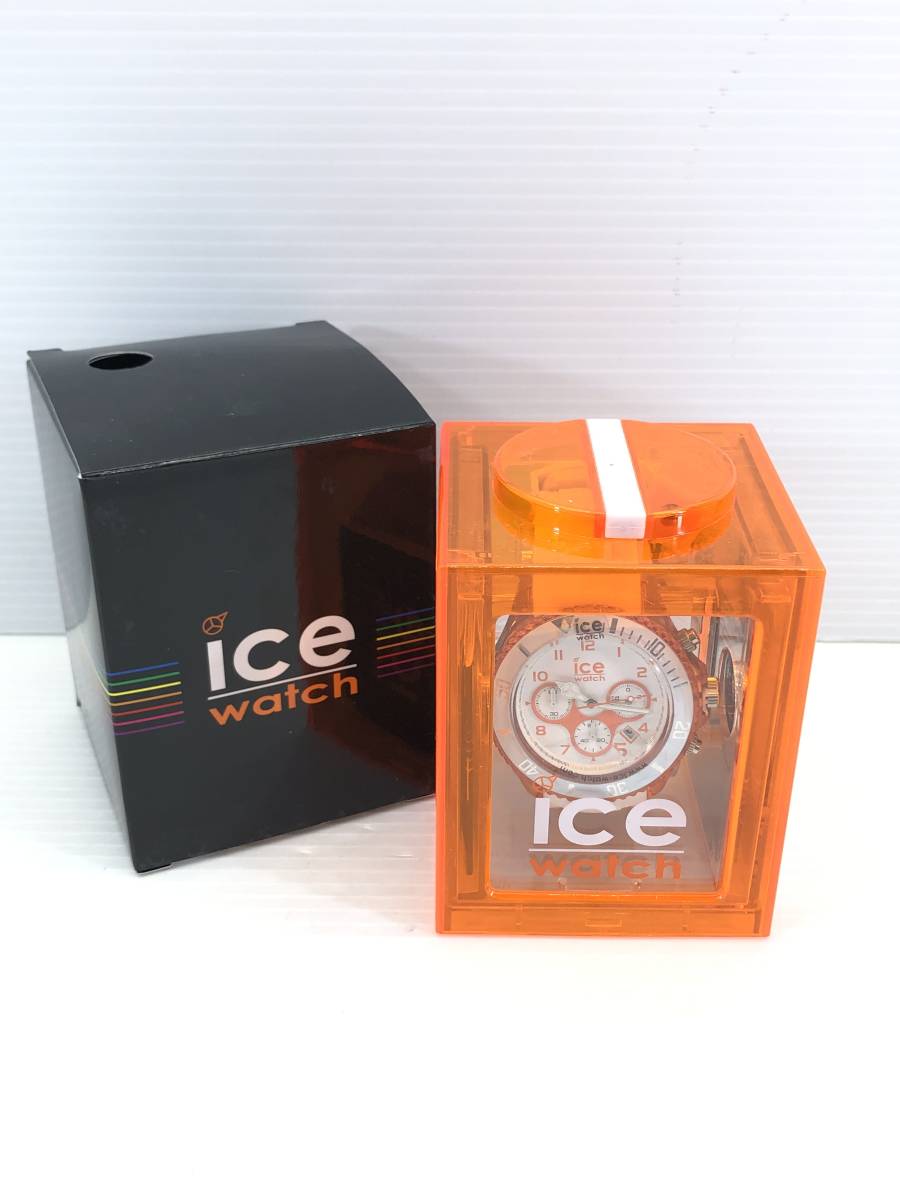 ice watch アイスウォッチ 腕時計 アイスクロノパーティ ビッグビッグ CH.WOE.BB.S.13 ホワイト オレンジ 25