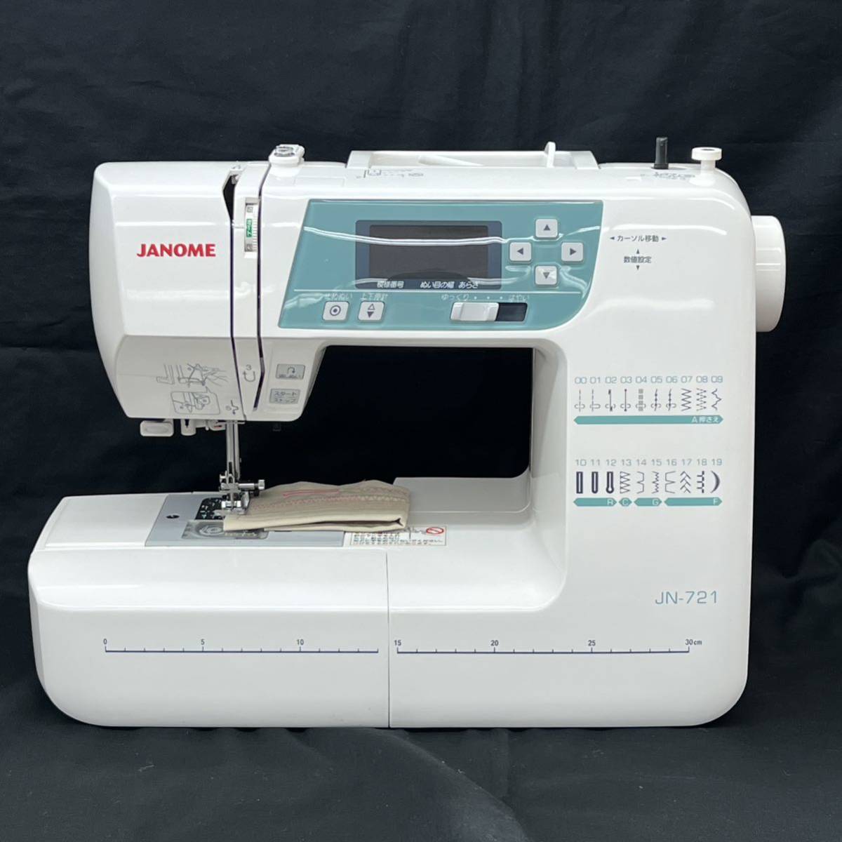 USED 中古 美品 整備調整済 ジャノメ コンピュータミシン JN721 ワイド
