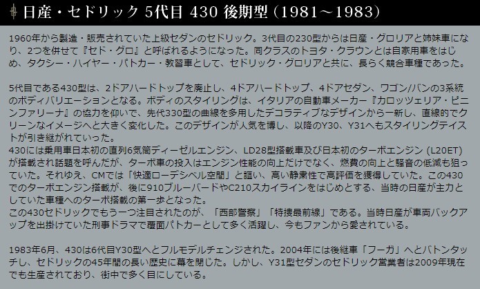 新品未開封・未組立　ABCホビー 66120 日産 430セドリック　旧車希少ボディ組立キット_メーカー画像