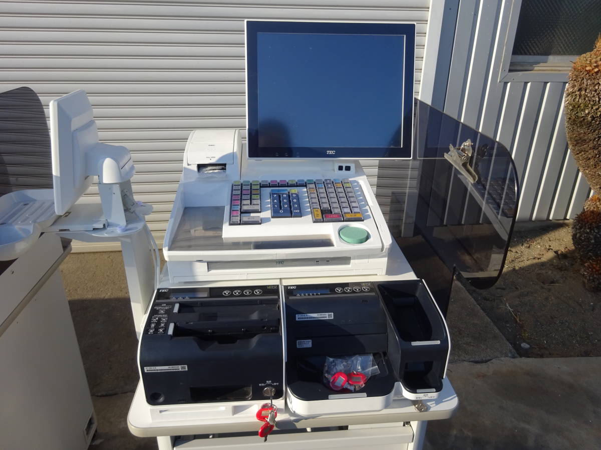 TEC 東芝テック POSレジ 2セット M-8750 自動釣銭機 VT-330-S-R VT- TEC 東芝テック POSレジ 2セット M-8750 自動釣銭機 VT-330-S-R VT-
