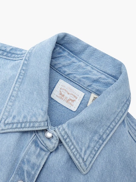 リーバイス レディース DORSEY XL ウエスタンシャツ Mサイズ 定価9900円 ライトブルー Levi’s デニム オーバーサイズ シャツジャケット_画像8