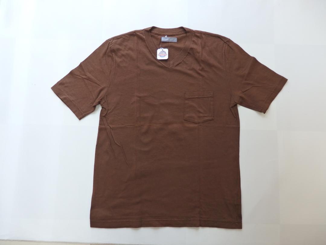 新品の Goodwear (グッドウェア) Vネック ポケットTシャツ ¥5,830 税込GDW37 ブラウン(BRN) L_画像1