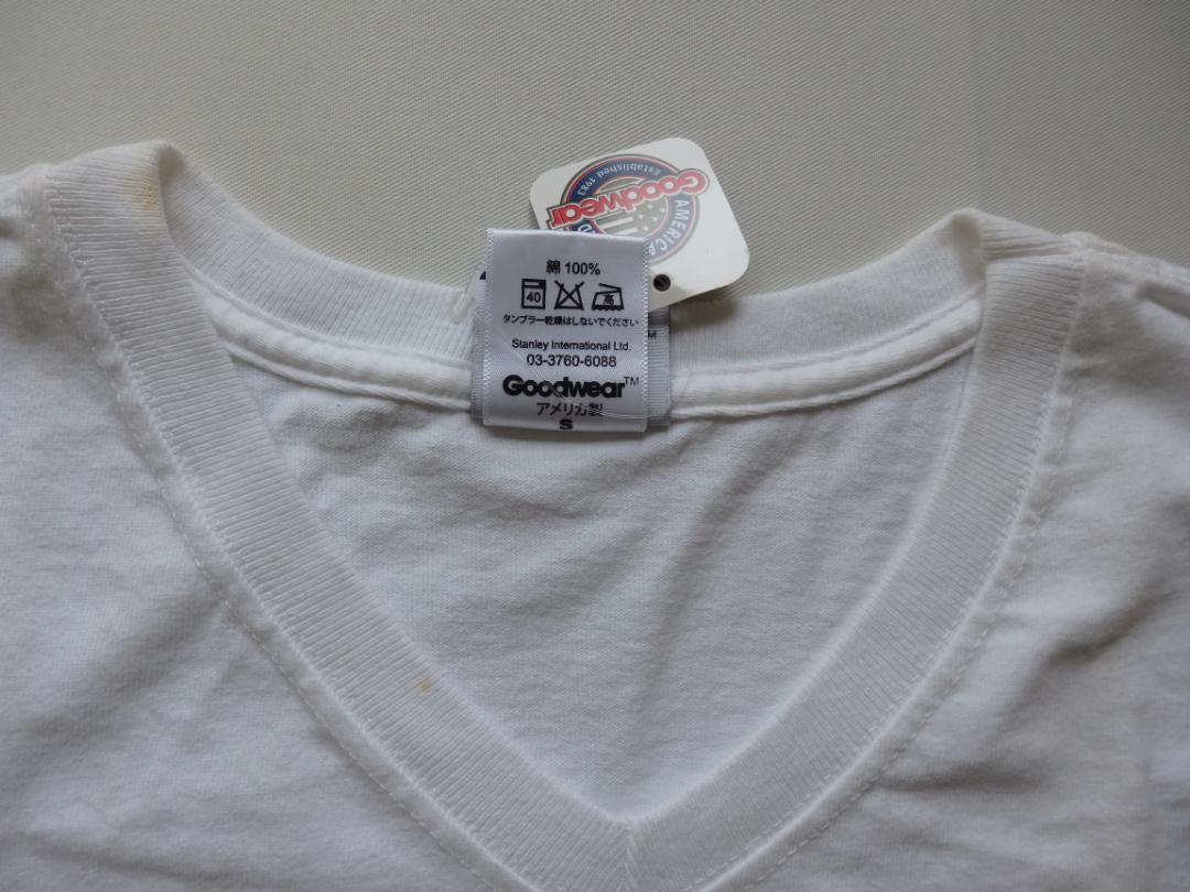 ジャンク 新品 Goodwea グッドウェア スリムフィット VネックポケットTシャツ ジャンク品 折焼けあり ホワイト サイズS_画像2
