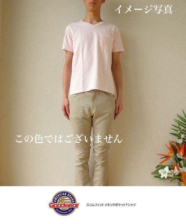 新品 Goodwear グッドウェア スリムフィット VネックポケットTシャツ カラーイエロー(YEL)サイズ L_画像5