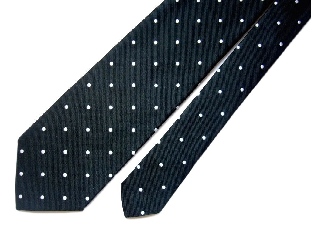 新品【送料無料】ブルックスブラザーズ Brooks Brothers ブラック地 ネクタイ Dot Rep Tie 黒地に白ドット Silk 100% 米国製_共通の画像を使っています。