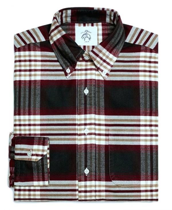 在庫有】 シャツ ボタンダウン 長袖 PLAID 厚手 BB2【送料無料