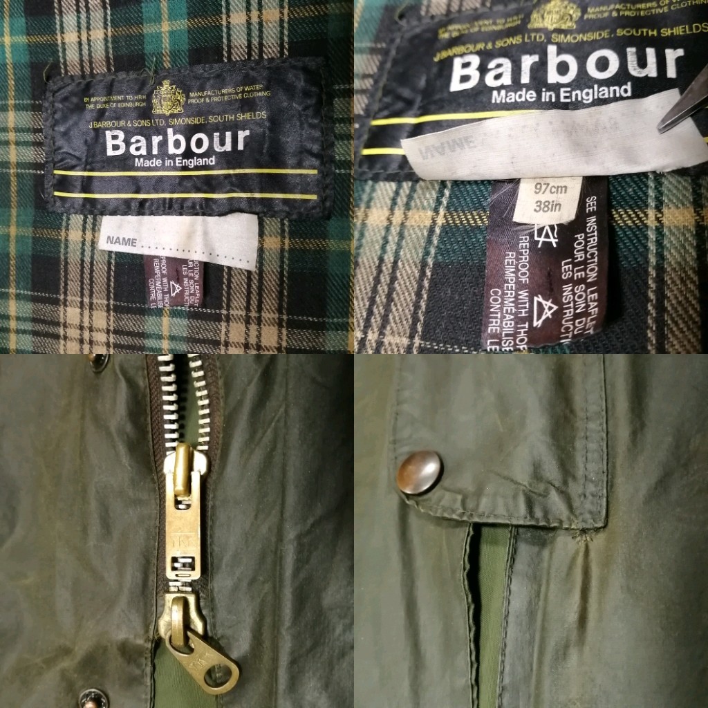 “Special” Barbour burghley c38 1crest 最初期　セージ　　バブアー　1クラウン　バーレー　バーレイ　ステンカラーコート　オイルド