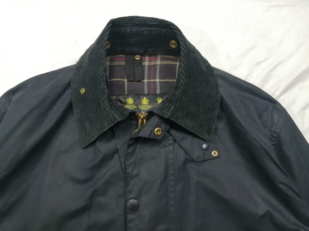 80s90s BARBOUR border c40 美品 3クレスト ビンテージ-
