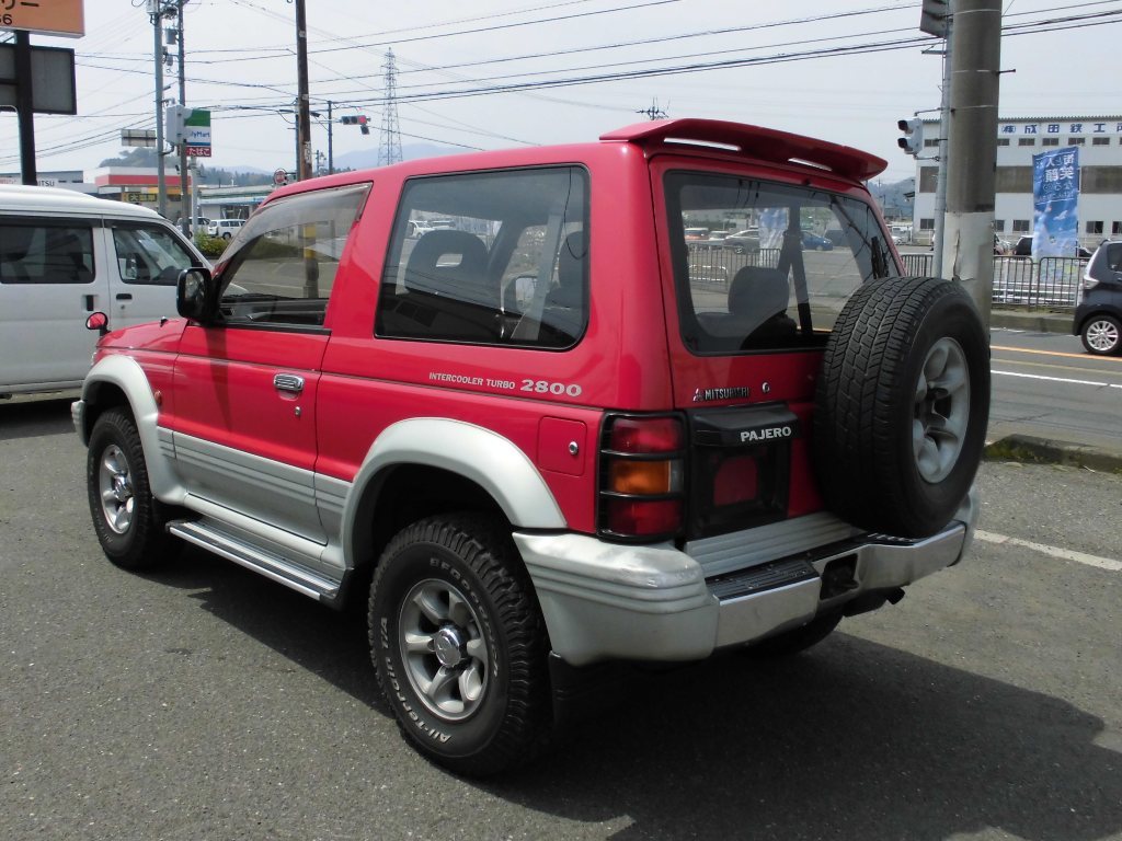 * Pajero 2.8 metal top wide XR-Ⅱ* diesel turbo 4WD* rare red *AT*1 number consultation *