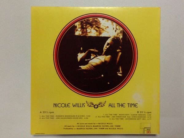 Nicole Willis - All The Time - フィンランド Sahko オリジナル12インチ / Puu / Jimi Tenor / Maurice Fulton / Jori Hulkkonen_画像2