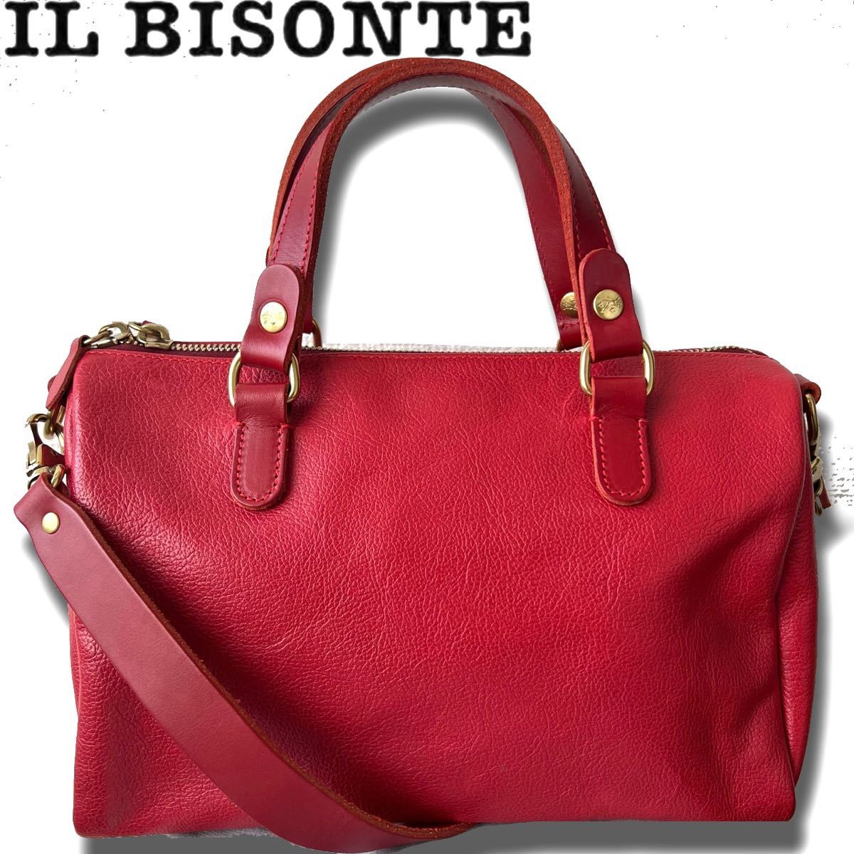 送料無料】IL BISONTE イルビゾンテ 2way ボストンバッグ ショルダー