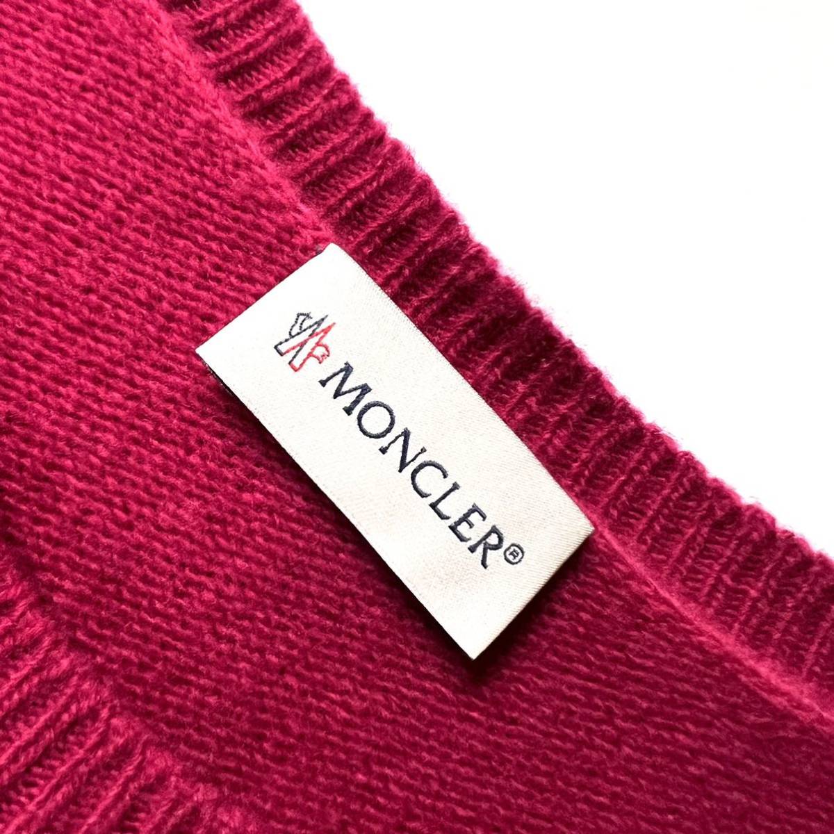 【送料無料】MONCLER モンクレール 近年モデル　セーター　ピンク　ニット　ロゴ　長袖