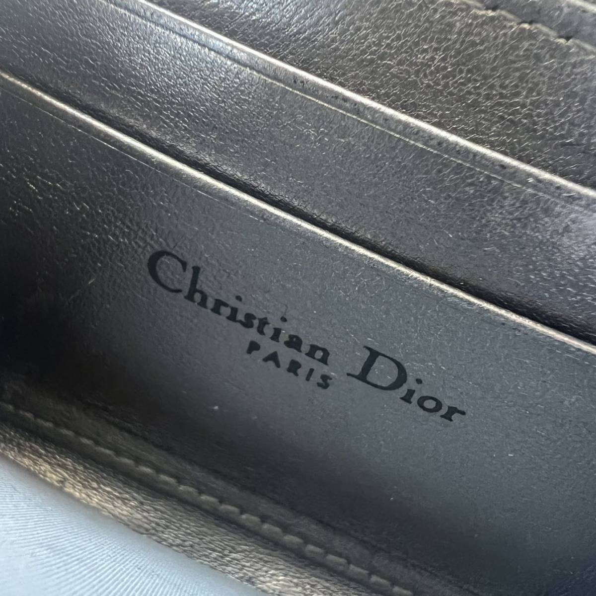 【送料無料】Christian Dior クリスチャンディオール　コインケース　小銭入れ　黒　ミニ財布　ブラック　本革　レザー　キルティング 9