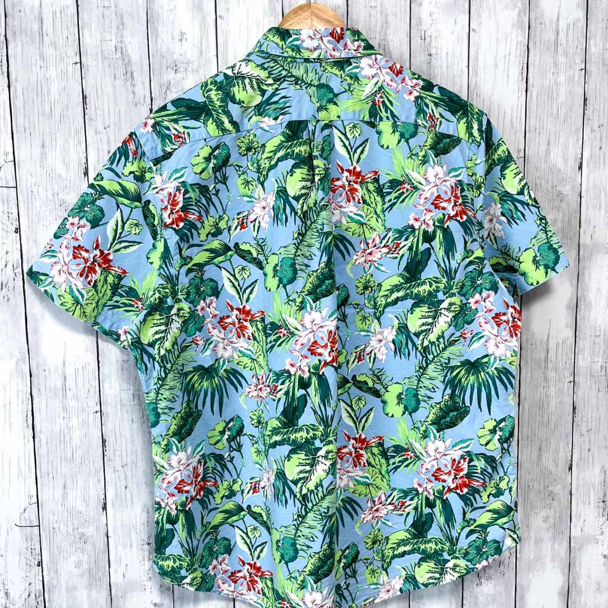 ラルフローレン Ralph Lauren 半袖シャツ アロハシャツ ポケット 花柄 メンズ XLサイズ 3‐301