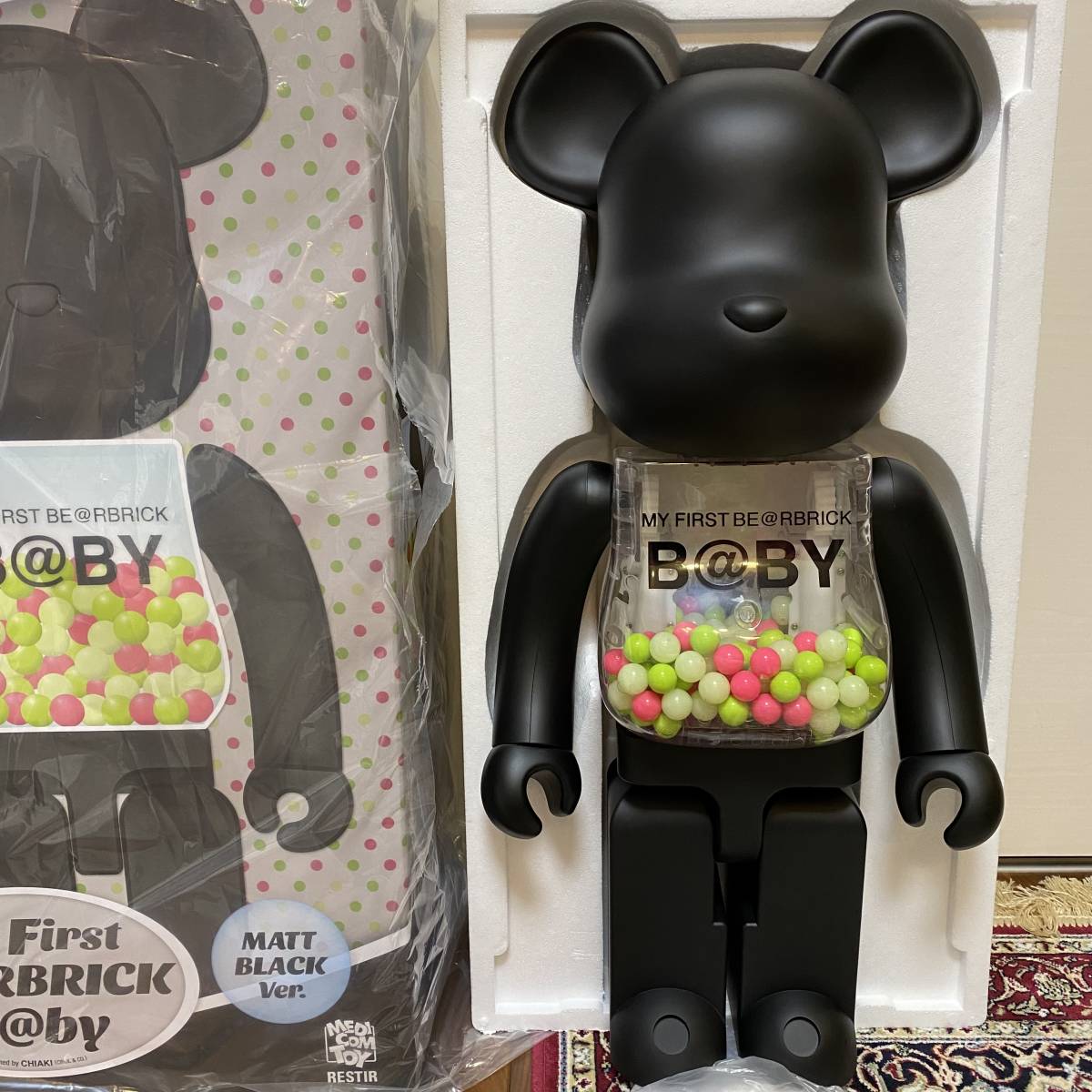 ☆美品☆ 正規品 BE@RBRICK 1000% MY FIRST B@BY RESTIR MATT BLACK