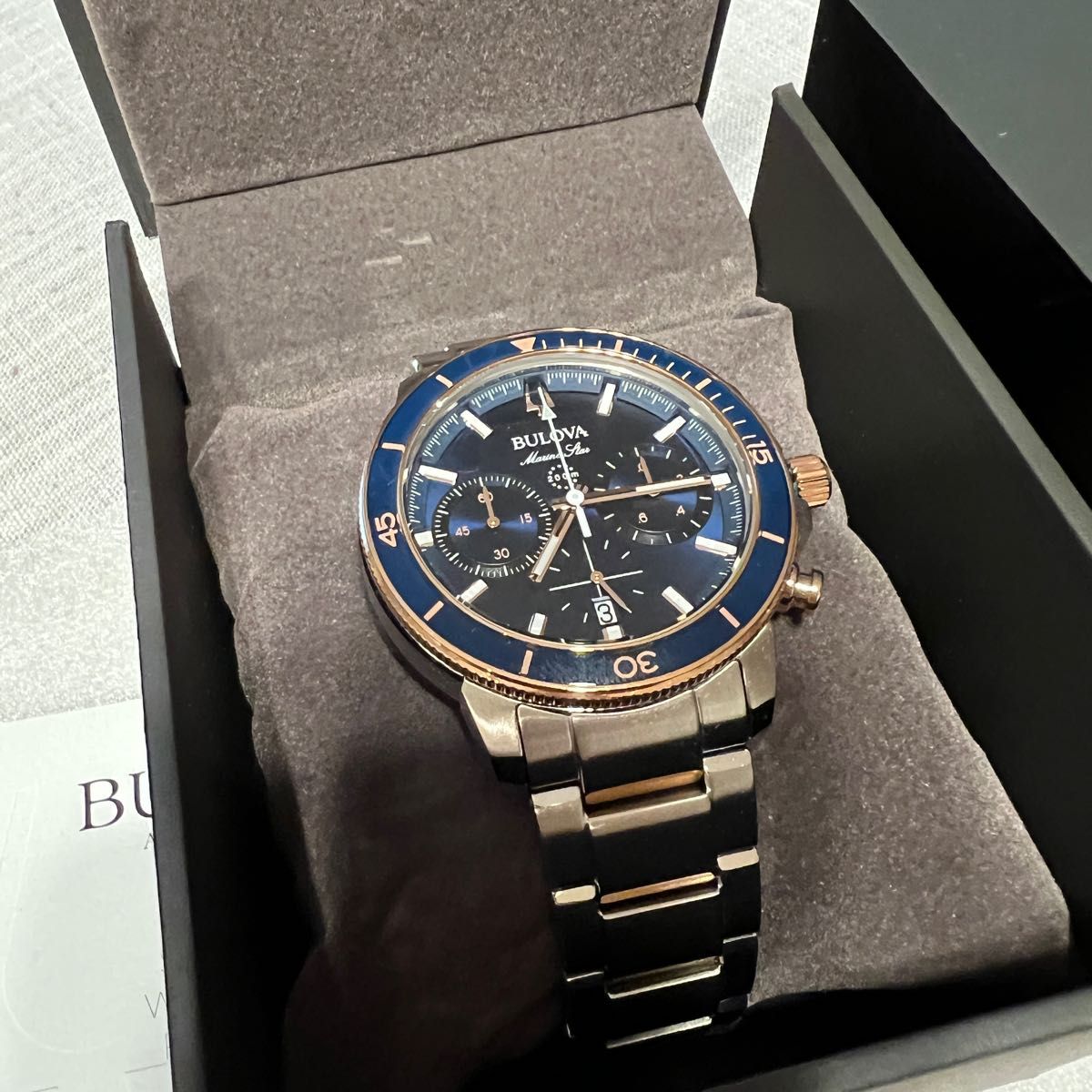 【新品】定価より大幅値下げ！BULOVA 腕時計 大人気のマリンスター 98B301 クロノグラフ