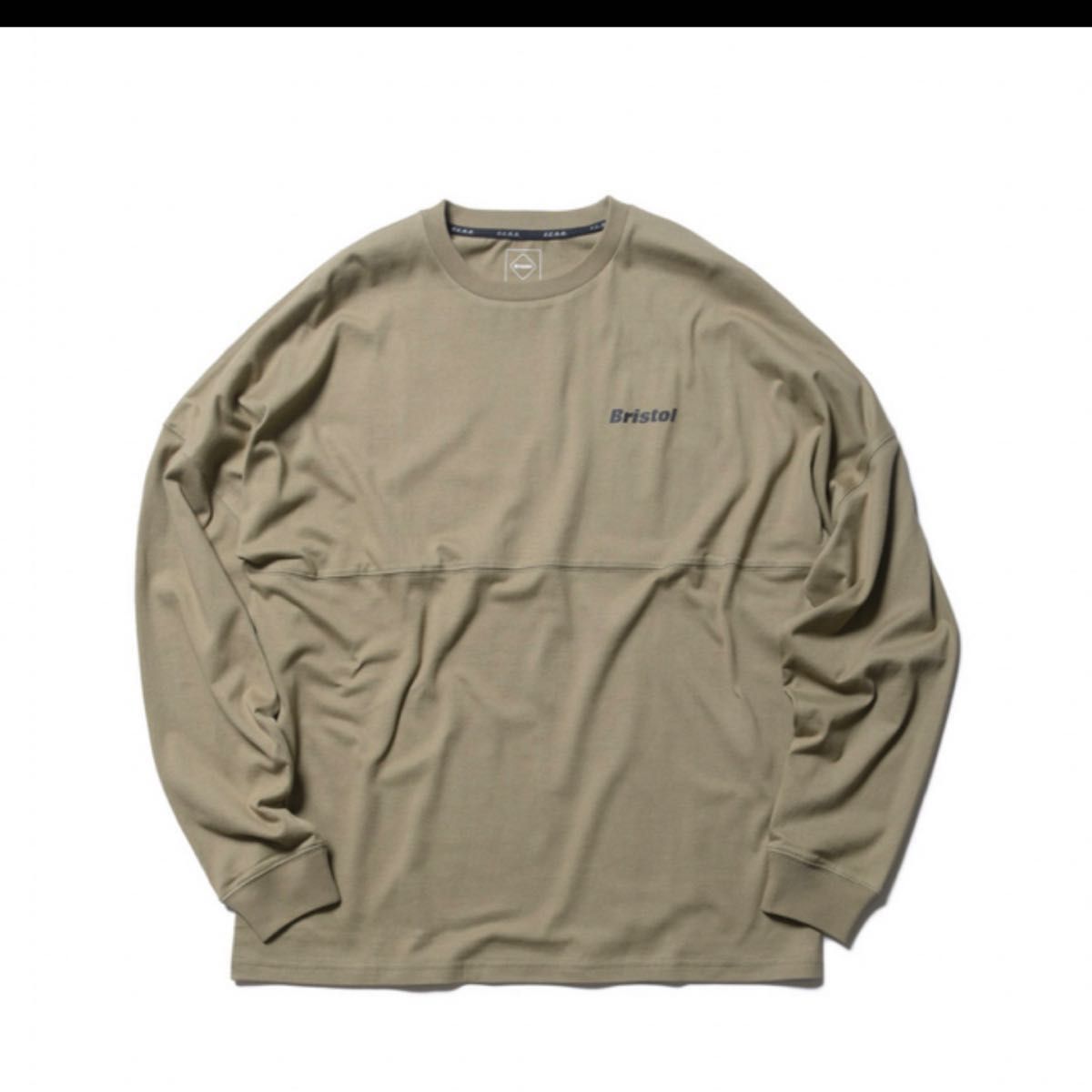 ベージュL FCRB BIG LOGO TEAM BAGGY TEE ロンT ロングT ブリストル
