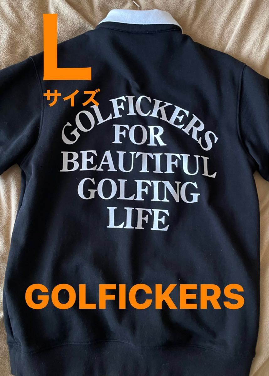 Golfickers ゴルフィッカーズ ロゴ Tシャツ Lサイズ ブルー 青 - ゴルフ