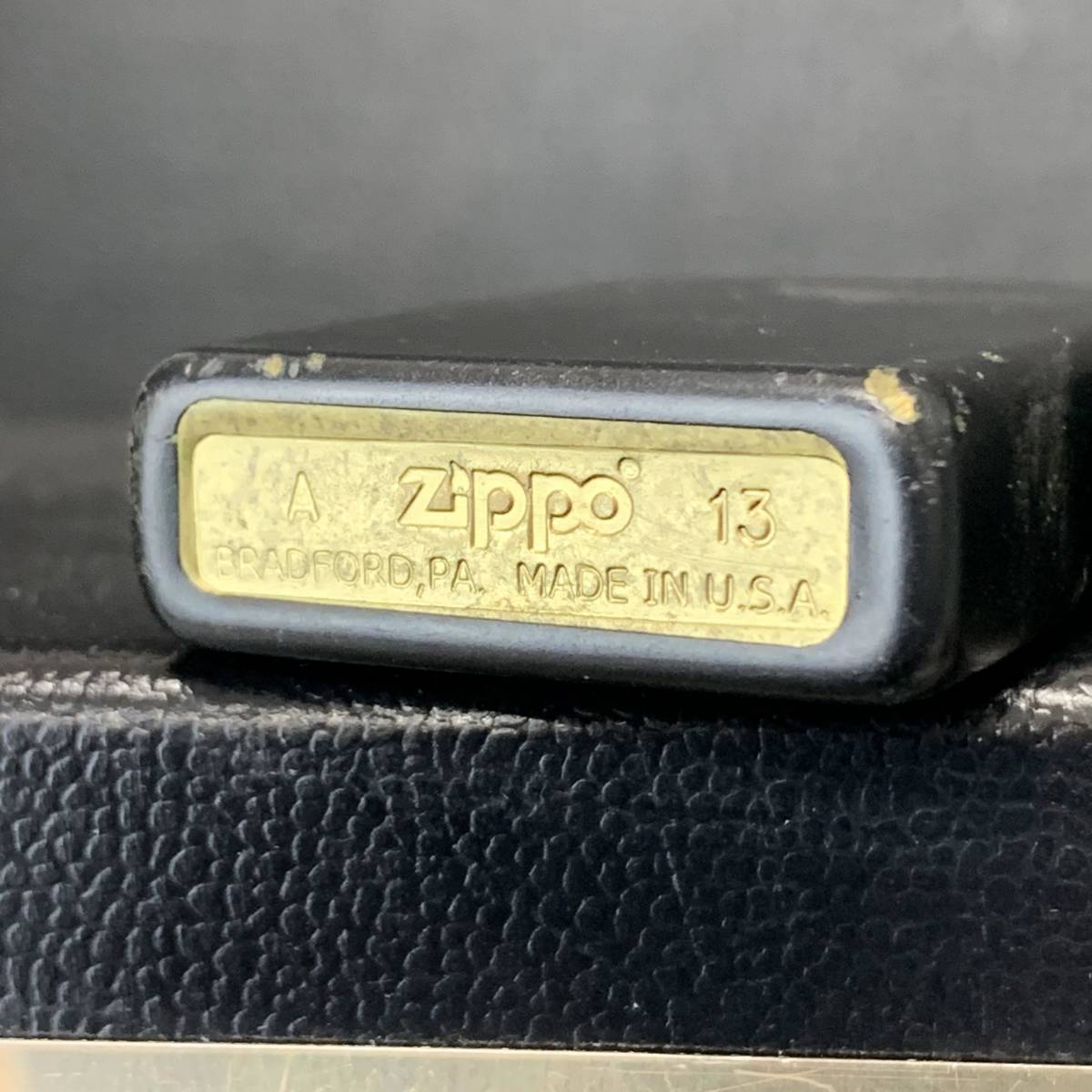 ZIPPO SLIM Black Matte 美商品 オイルライター ジッポースリム ブラック マット 2013年製 箱有り Y0419_画像5