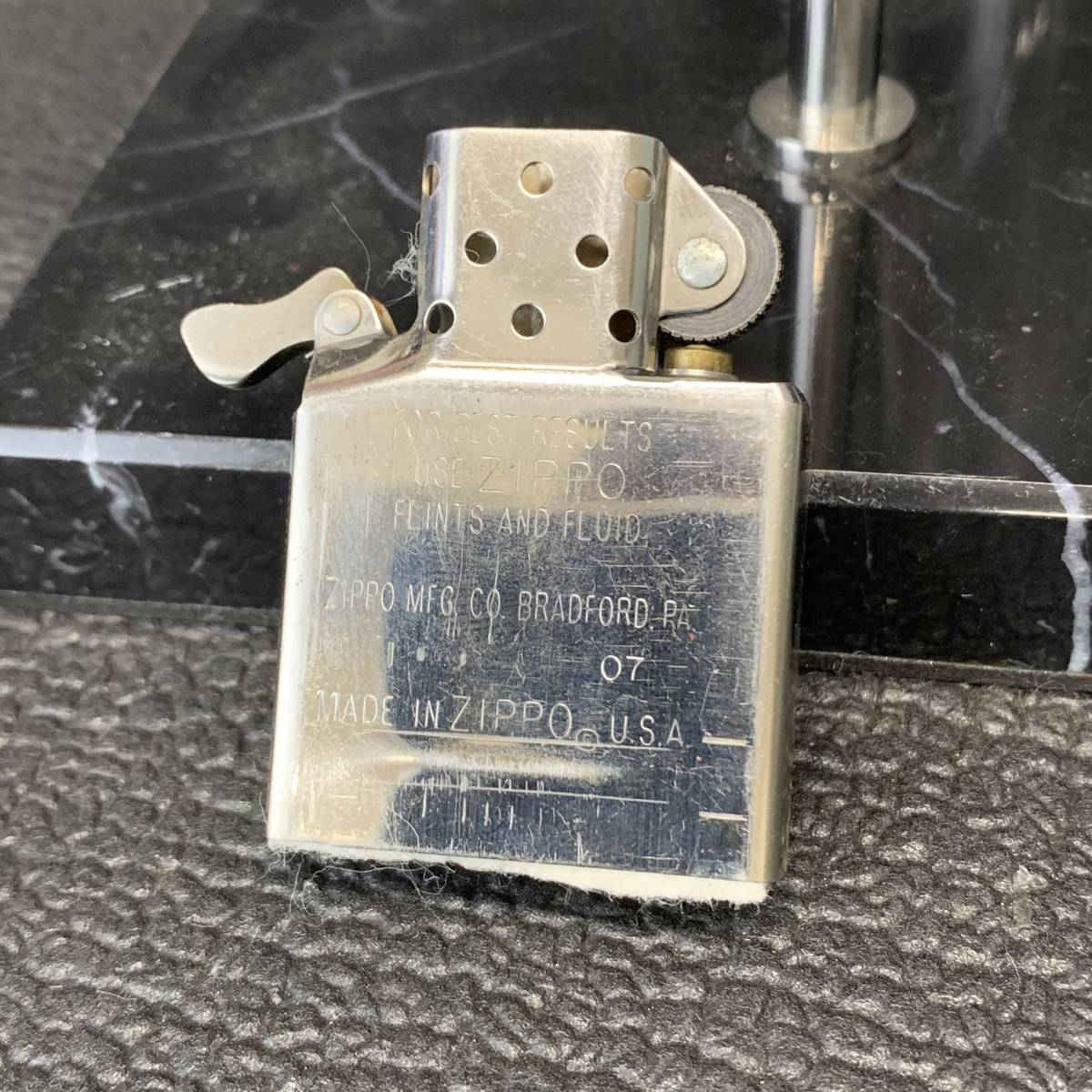 ZIPPO オイルライター ハイポリッシュ・クローム HighPolish Chrome ジッポー 2007年製 Y0461_画像3