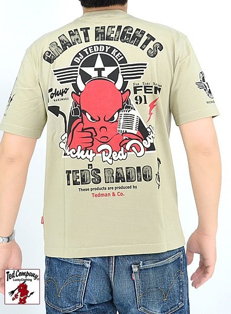 RADIO TEDMAN半袖Tシャツ◆TEDMAN/テッドマン ベージュXXLサイズ（サイズ46）TDSS-557 エフ商会 efu アメカジ 赤鬼 ラジオ_画像1