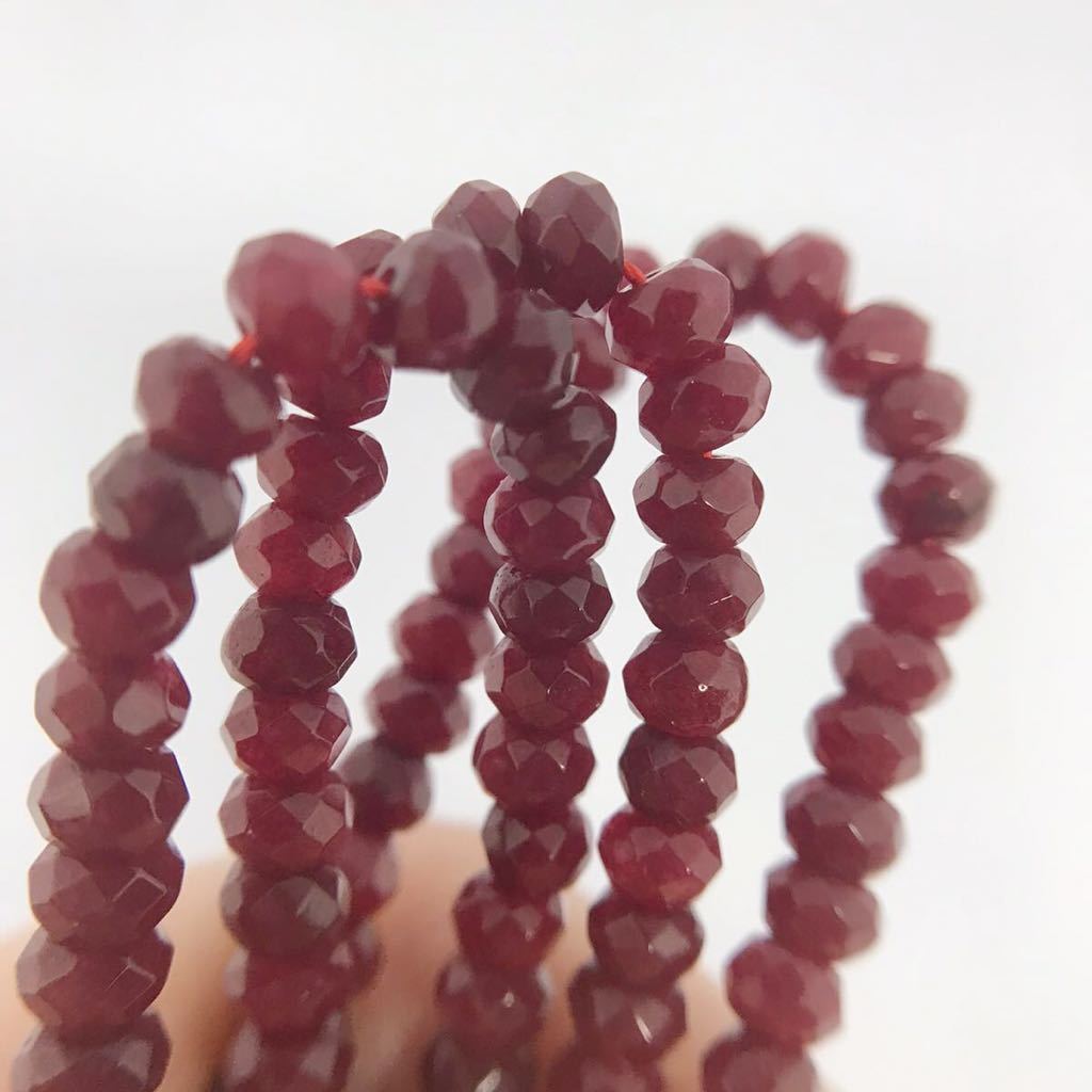  natural stone * small bead ruby. 3 ream bracele * lady's arm wheel color stone accessory ethnic India jewelry new goods gem Y-RSHOP wholesale 