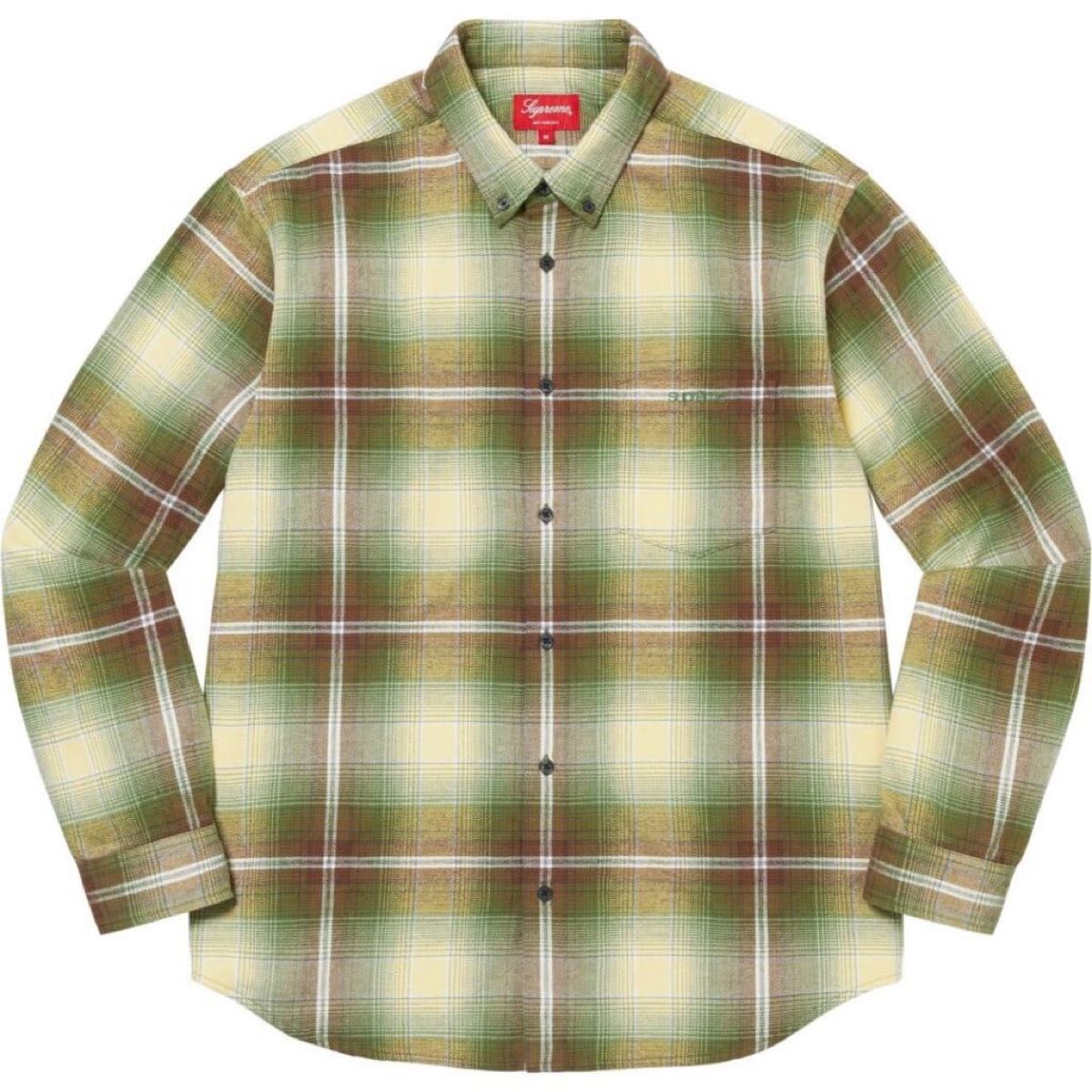 supreme shadow plaid flannel shirt サイズS