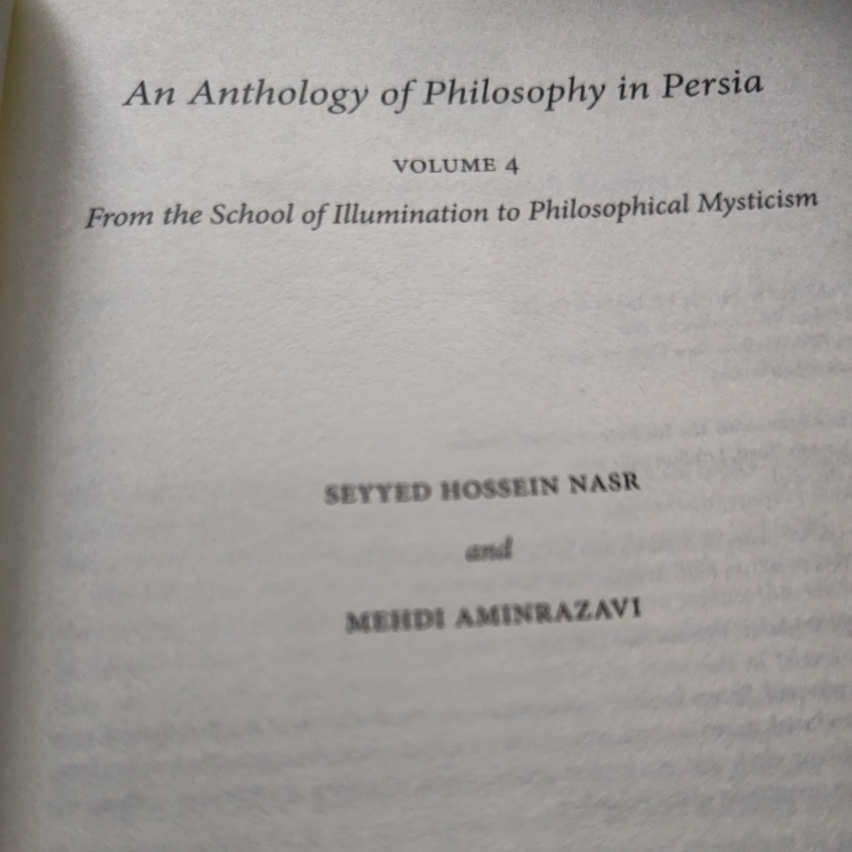 英文書籍　ＡＮ anthology ofphilosophy in persia VOL4　照明学派の神秘主義哲学　英文　アラビア語とペルシア語からの英訳アンソロジー　_画像2