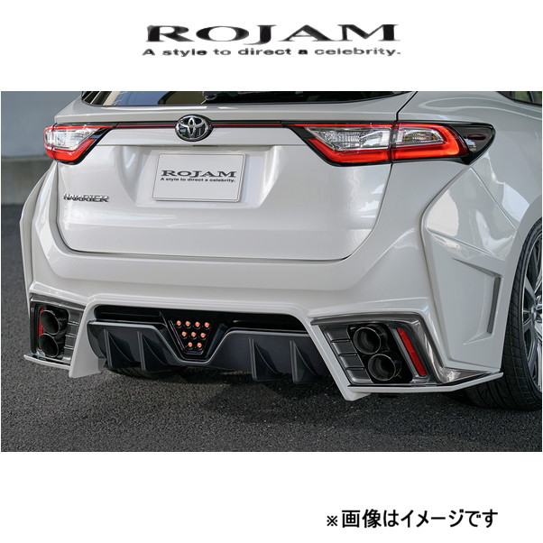 ロジャム ROJAM IRT GENIK リアバンパースポイラー LED付き ハリアー AVU65W 22-RB-HA60 ROJAM エアロ 外装 エクステリア_画像1