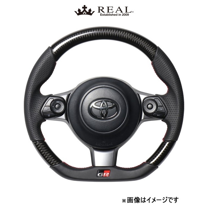 レアル ステアリング オリジナルシリーズ エンブレムタイプ(ブラックカーボン)ヴォクシー 80系 GRM-BKC-RD REAL_画像2