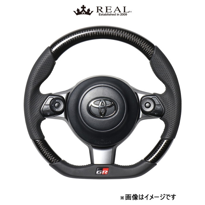 レアル ステアリング オリジナルシリーズ エンブレムタイプ(ブラックカーボン)マークX 130系 GRM-BKC-SL REAL