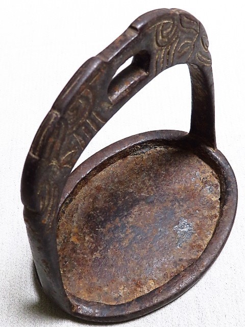 a.. old iron stirrups mongoru type ... harness era A53-0403