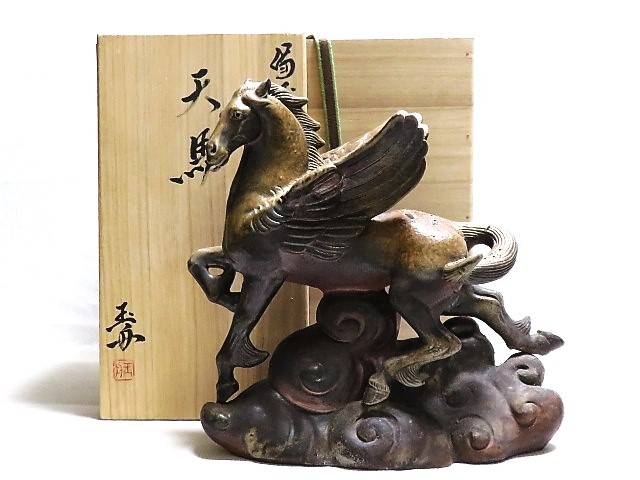  Bizen небо лошадь дерево . шар лодка Bizen . вместе коробка Bizen украшение украшение предмет размер примерно 29.5cm× примерно 12.5cm высота примерно 28cm