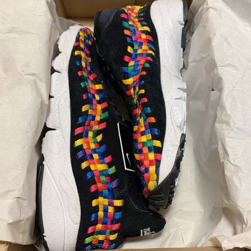 NIKE AIR FOOTSCAPE WVN CHKKA PRM QS Black Rainbow 28.5cm ナイキ フットスケープ ウーブン woven チャッカ chukka レインボー US10.5 黒